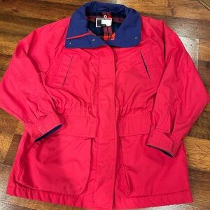 Women’s Pacific Trail Coat Medium Jacket Flannel Lined Vintage Pink and Blue